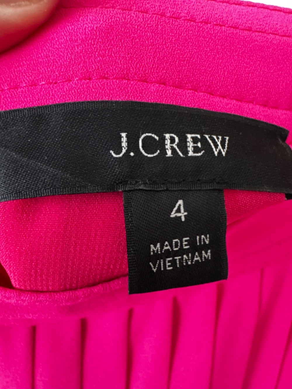 J.Crew Pleated Midi Skirt Fuchsia Pink 4 - Picture 4 of 8